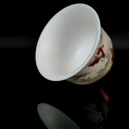 Chinese Ceramic Porcelain Jingdezhen Kung Fu Tea Cup For Oolong Tieguanyin