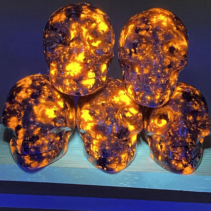 1pc Natural Yooperite Quartz Carved Crystal Skull Reiki Healing 2"