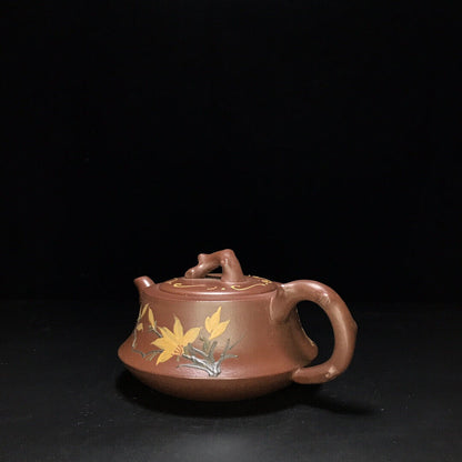 Chinese Yixing Zisha Clay Handmade Exquisite Teapot （柱础壶 底款：汪寅仙）