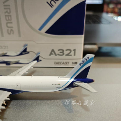 1:400 JC Wings IndiGo Airbus A321 Airplane Diecast Aircraft Model