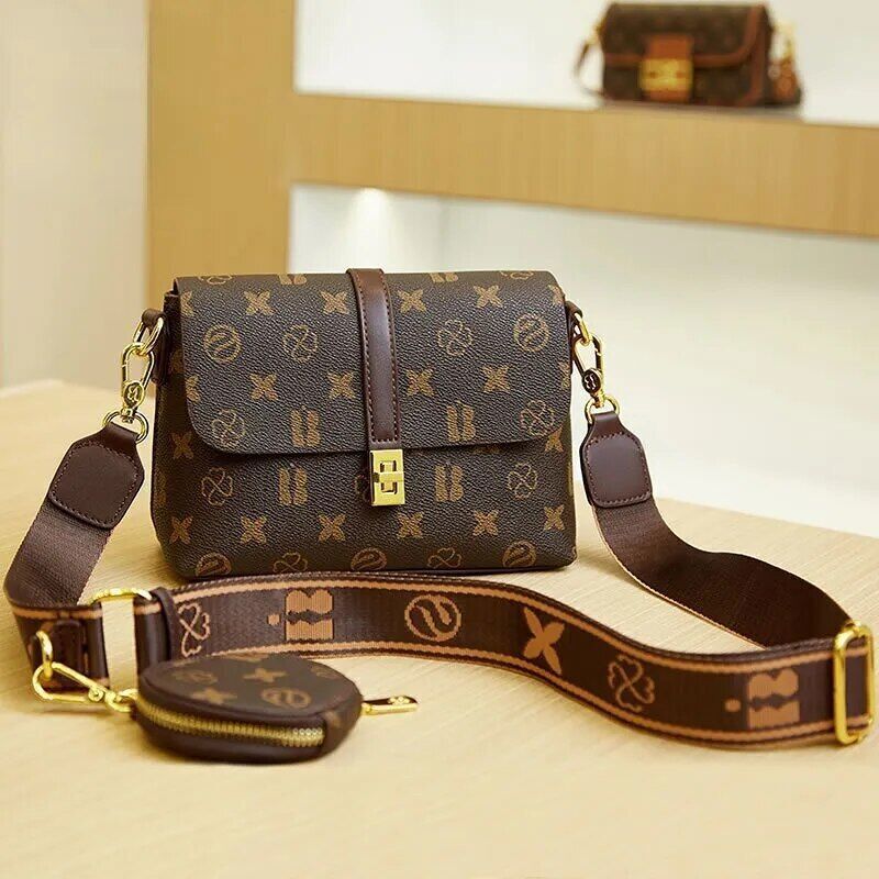 Bag Business Small Women's Bag 2-IN-1 Wide Shoulder Bag Crossbody Bag