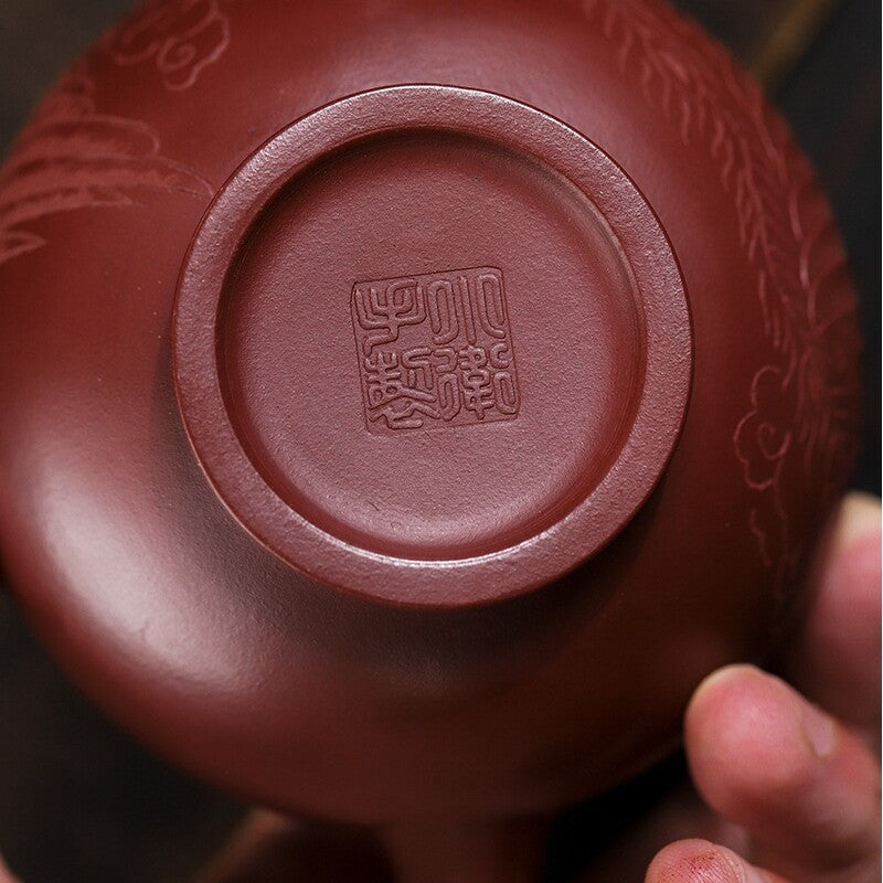 Handmade Tea Pot With Certificate Paper Real Yixing Zisha Purple Clay Master Pot