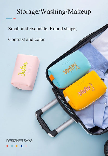 Travel Makeup Bag Embroidery Cosmetic Purse Waterproof Organizer Pouch Portable