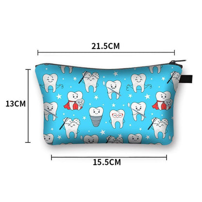 Cartoon Print Cosmetic Case Makeup Bag Organizer Travel Storage Purse 15*13*21CM