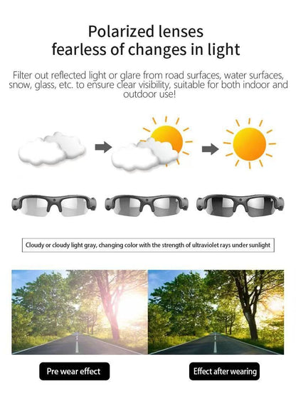 Sports glasses with WiFi, smart multifunctional camera for video recording photo