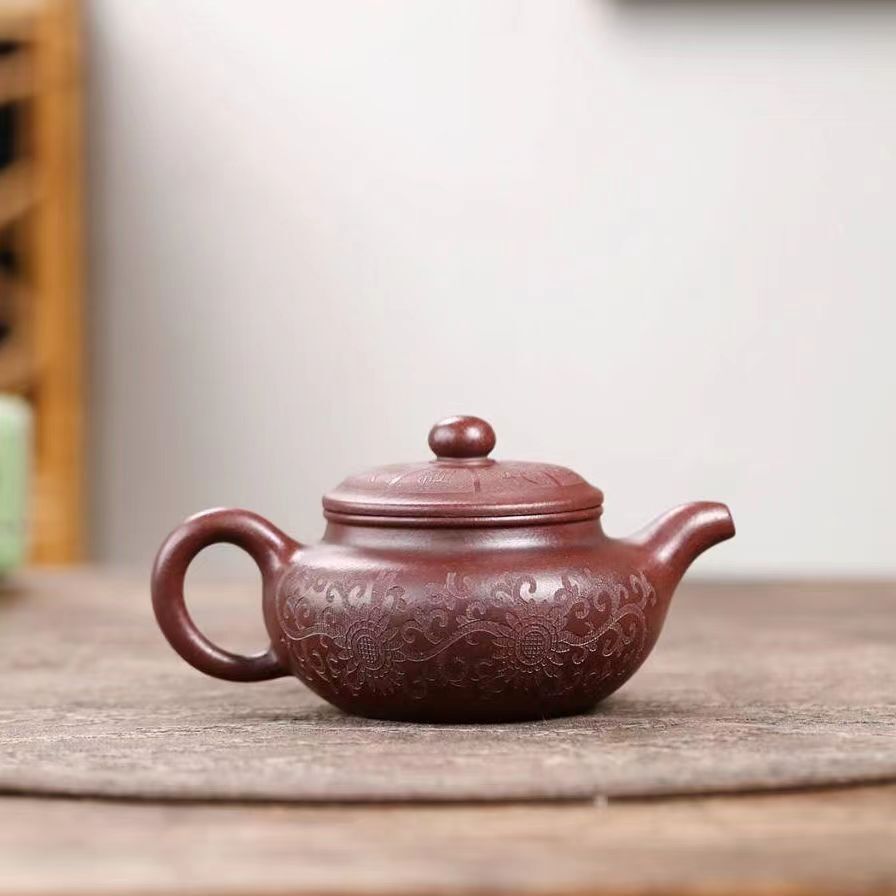 Chinese Tea Pot Marked Anituqe Style Real Yixing Zisha Purple Clay Pot 280ml New