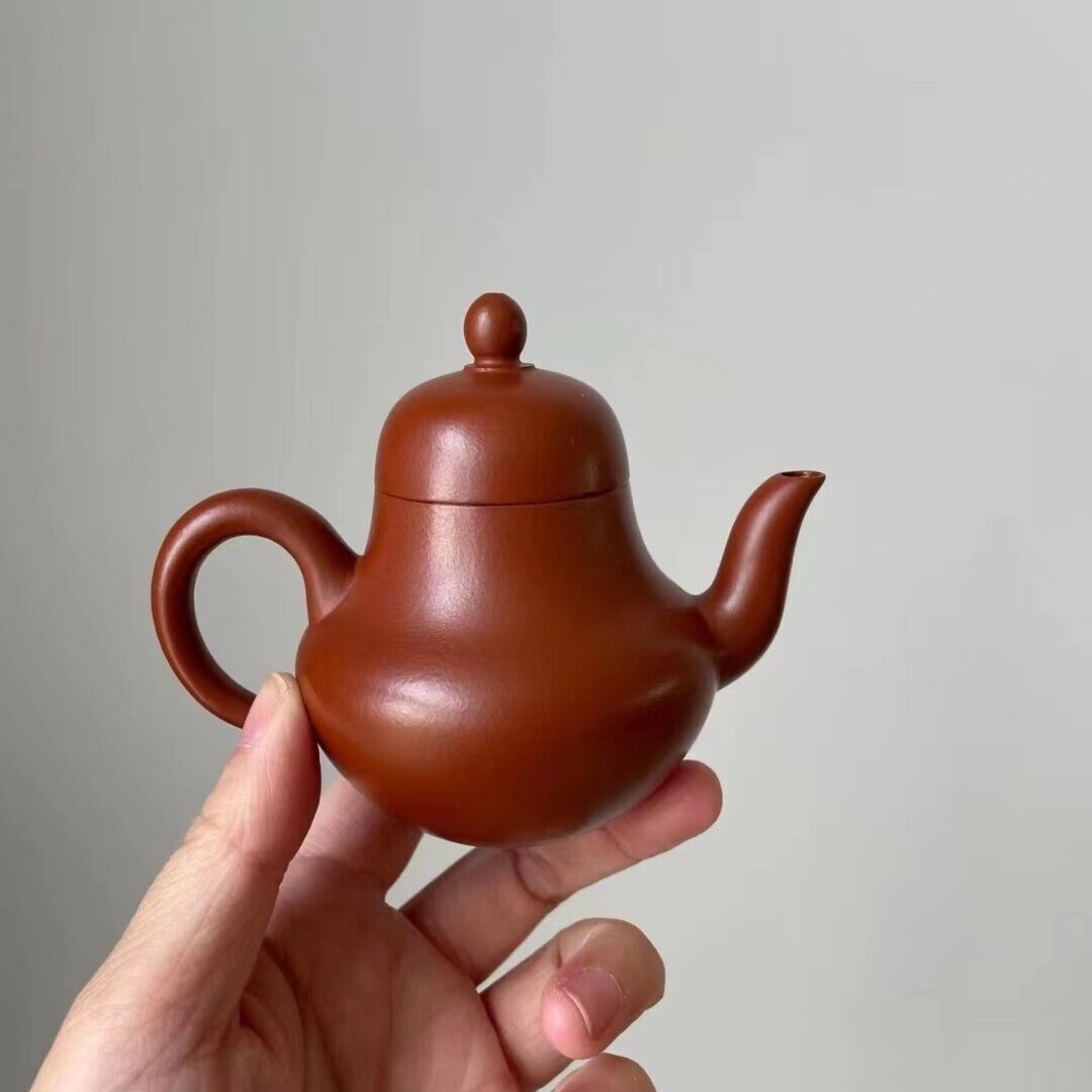 100cc Yixing Zisha Purple Clay ZhuNi Handmade Small Siting Teapot