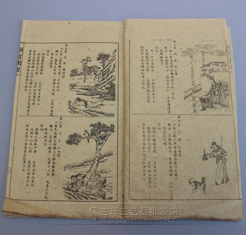 Old Chinese Medical books "Qin Tianjian Pushing Back Map" 2 books set