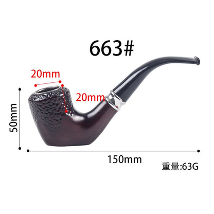New Handmade Old Style Smoking Pipe with Filter Cleaning Metal Bowl Portable