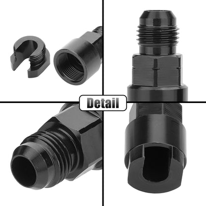AN6 to 5/16in & 3/8in Aluminum Straight Fitting Angle Fuel Line EFI Adapter