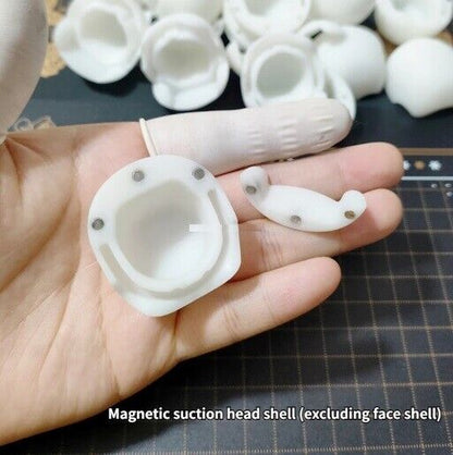 Pottery Clay Tools Resin Empty Shell Dolls Heads Magnetic Suction Insertion Type