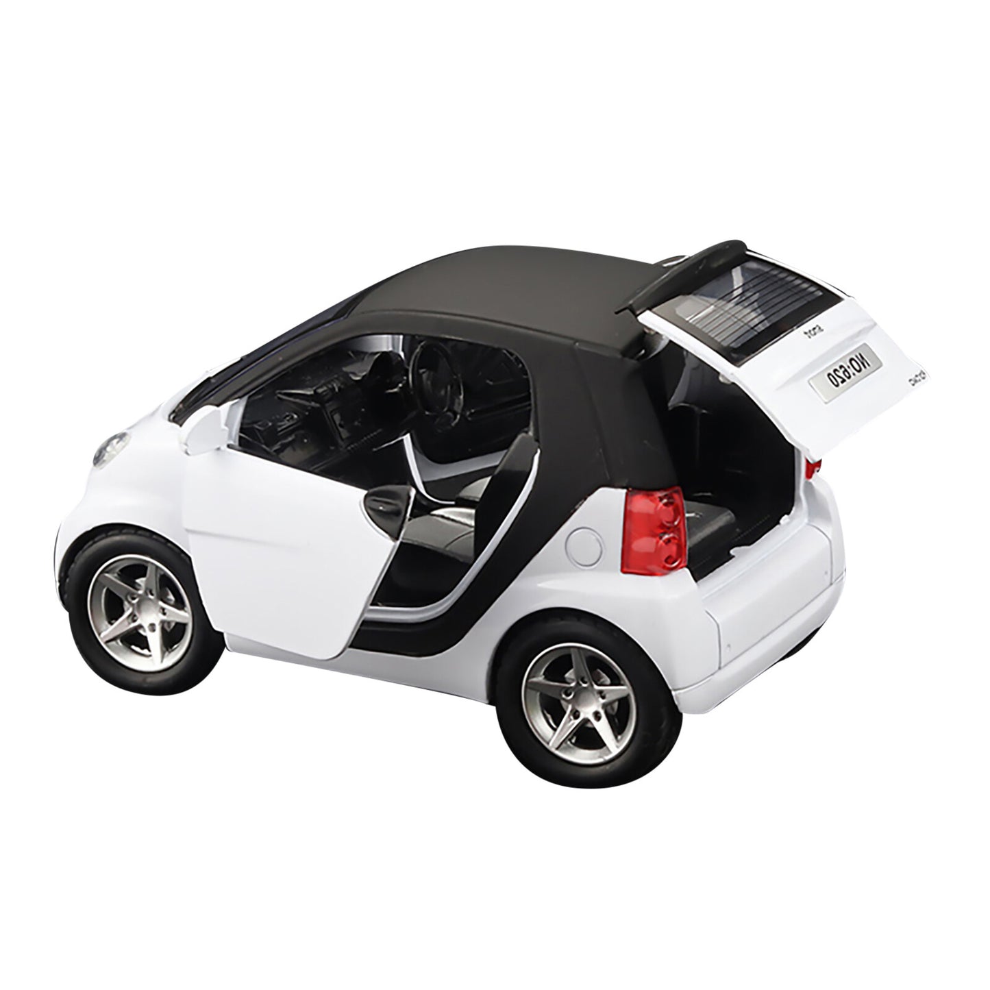 White 1:32 Pull-Back Model Car Metal Diecast Toy Vehicle Sound Light Kids Gift G