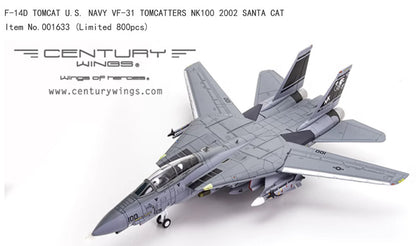 1:72 Century Wings F-14D TOMCAT U.S.NAVY VF-31 Fighter Diecast Aircraft Model