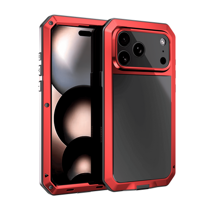 For iPhone 17 Pro Max Air Metal Case, Heavy Duty Shockproof Tough Rugged Case
