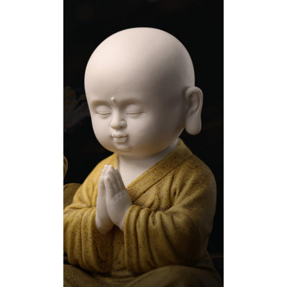 Little Monk Purple Sands Tea Pet 12.8cm Kung Fu Tea Set Decoration Tea Ceremony
