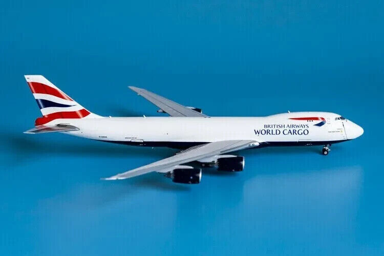 1:400 JC Wings BRITISH AIRWAYS WORLD CARGO BOEING 747-8F Aircraft Diecast Model