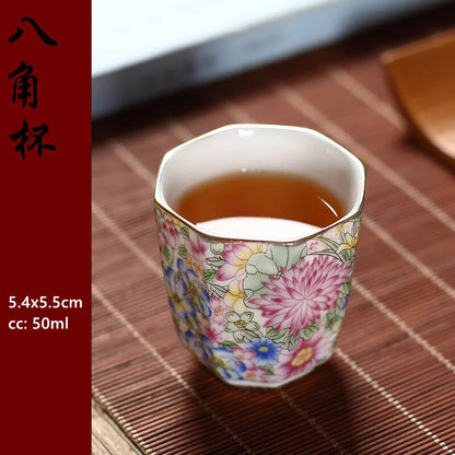Palace Style Tea Exquisite Ceramic Master Cup Handmade Tea Set High-grade Bowl