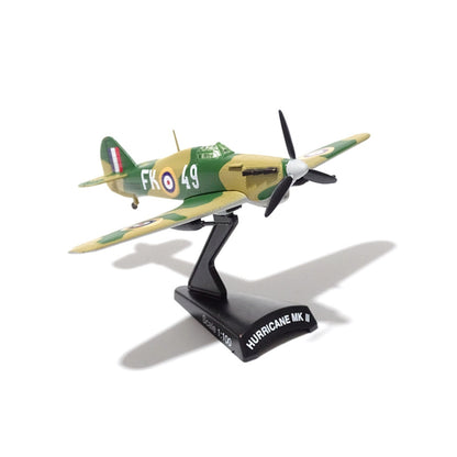 High Simulation 1/100 WWII UK Hurricane MKII Airplane Fighter Aircraft Model
