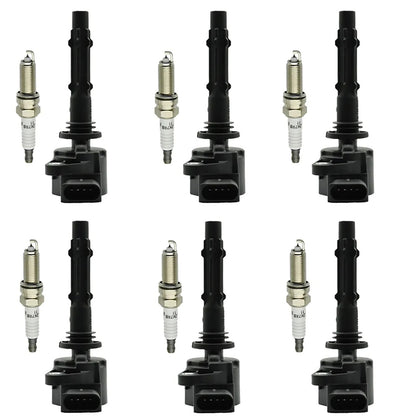 6PCS Ignition Coil & Spark Plug Set For Mercedes-Benz ML350 ML450 ML550
