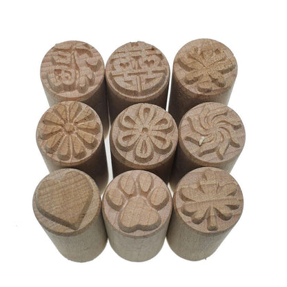 Pottery Stamp Clay Wooden Modeling Textured Pattern Ceramic Embossing Seal Tools