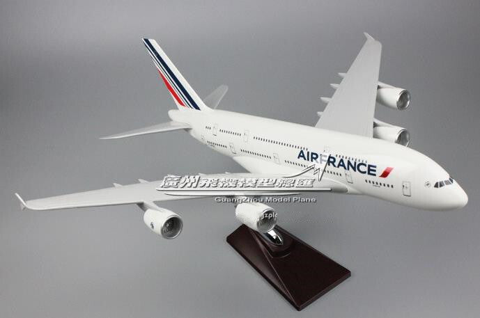 45CM AIR FRANCE AIRBUS A380 F-HPJC Passenger Airplane Resin Aircraft Plane Model