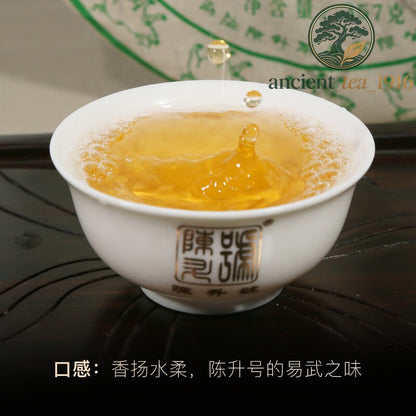 357g 2019 Chen Sheng Hao Yi Wu Big Tree Puer Raw Tea Cake Base Pure Material