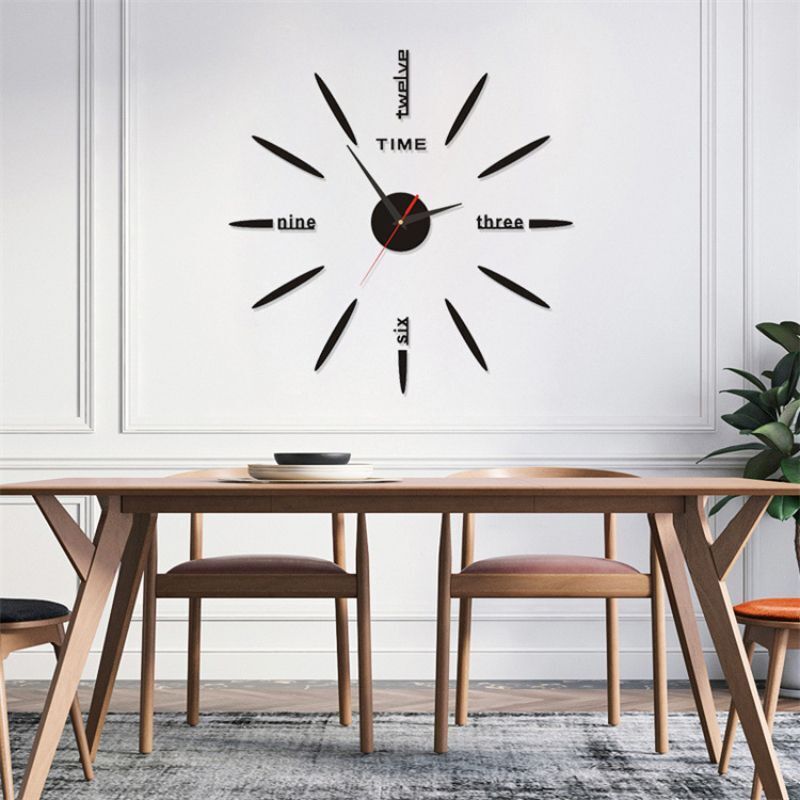 DIY Wall Clocks Creative Acrylic Punch-Free Luminous Living Room Home Decor 16in