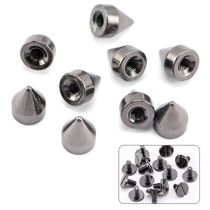 Studs & Spikes 25Pcs Punk Buttons Rivets Set DIY Craft Clothes Garment Screwback