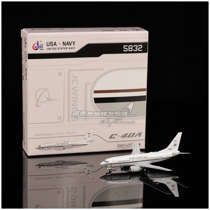 1:400 JC Wings U.S. Navy BOEING 737-700 C-40A Airplane Diecast Aircraft Model