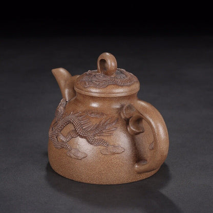 Chinese Yixing Zisha Clay Handmade Exquisite Teapot （龙行天下 底款：时大彬）