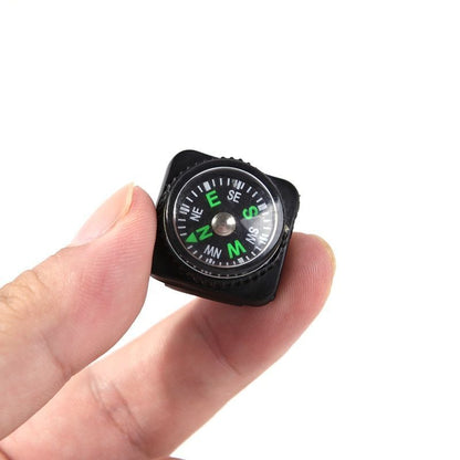 Outdoor Whistle Compass Thermometer Potable Keychain Key Ring Climbing Hiking