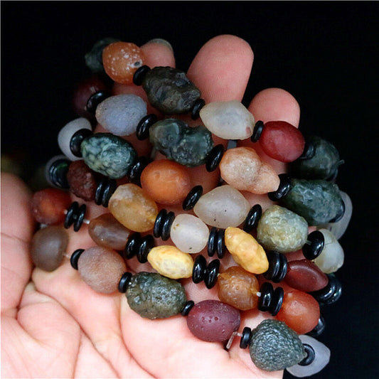 Wholesale!10X Beautiful Natural China Desert Gobi Agate Stone Prayer Bracelet