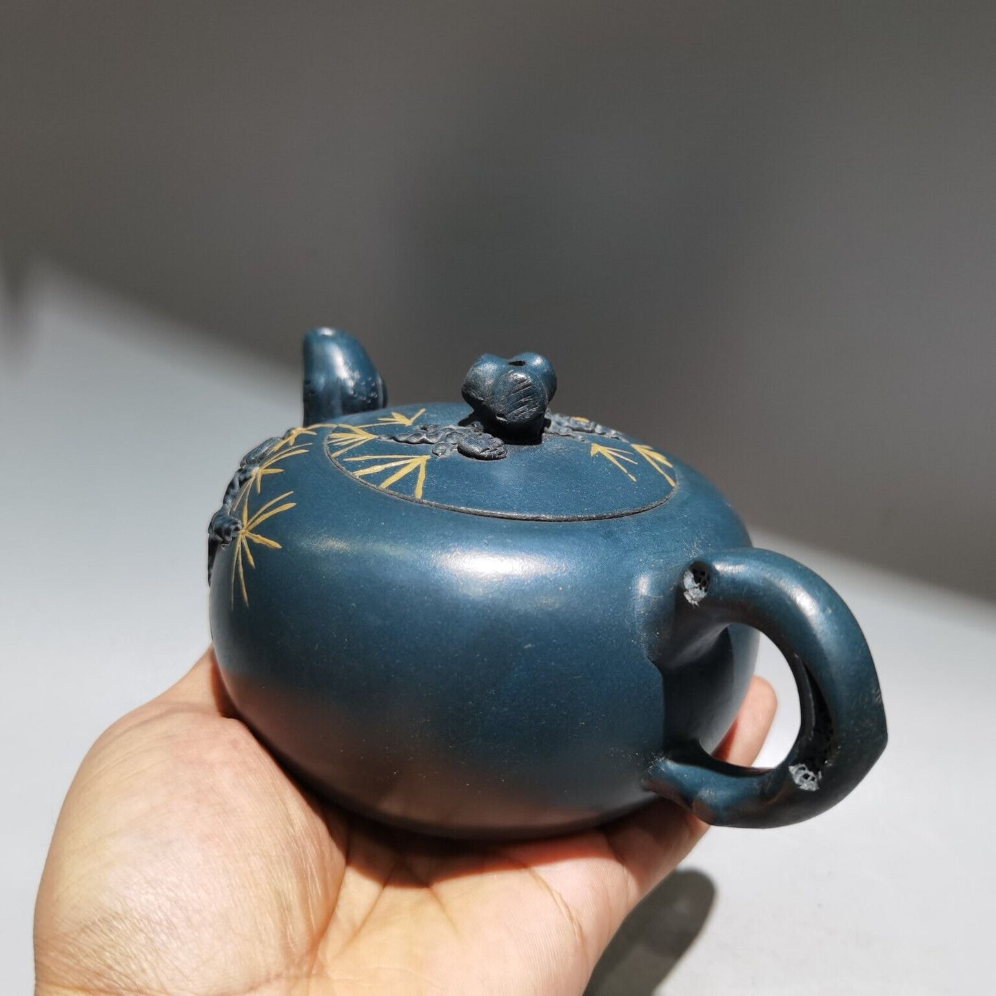vintage chinese yixing purple clay teapot zisha ceremony pine needle teaware art