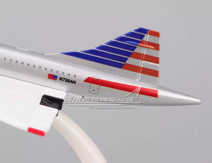 20CM American Concorde Commercial Plane Airplane Diecast Metal Aircraft Model