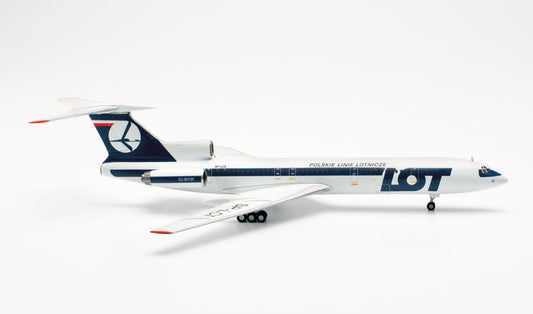1:200 24CM Herpa LOT Tupolev TU-154M Passenger Airplane Diecast Aircraft Model