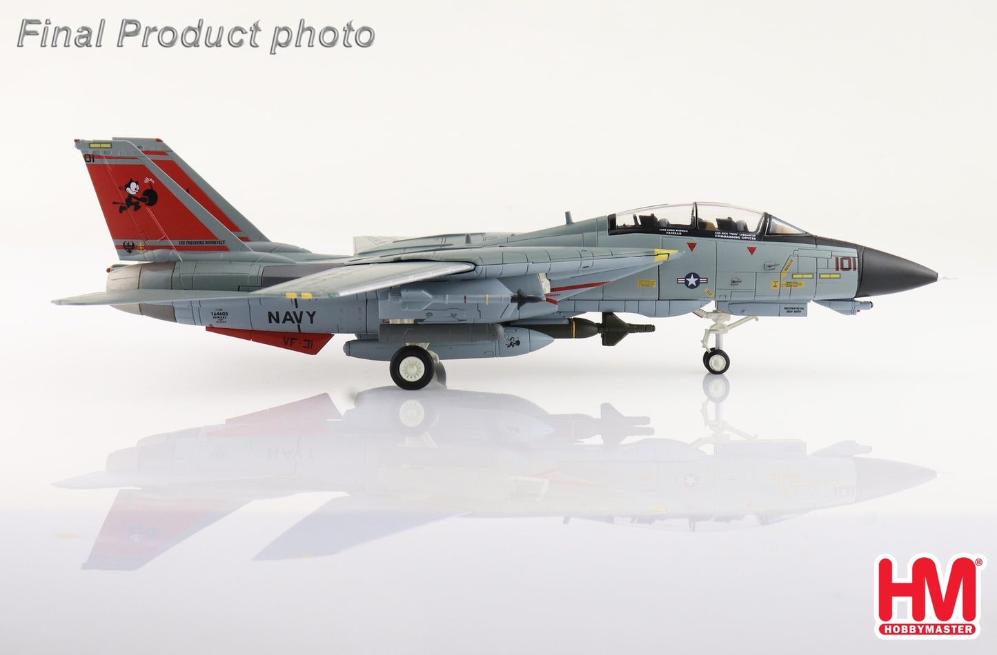 1:72 HM Grumman F-14D Tomcat VF-31 The Last Tomcat Cruise Fighter Diecast Model
