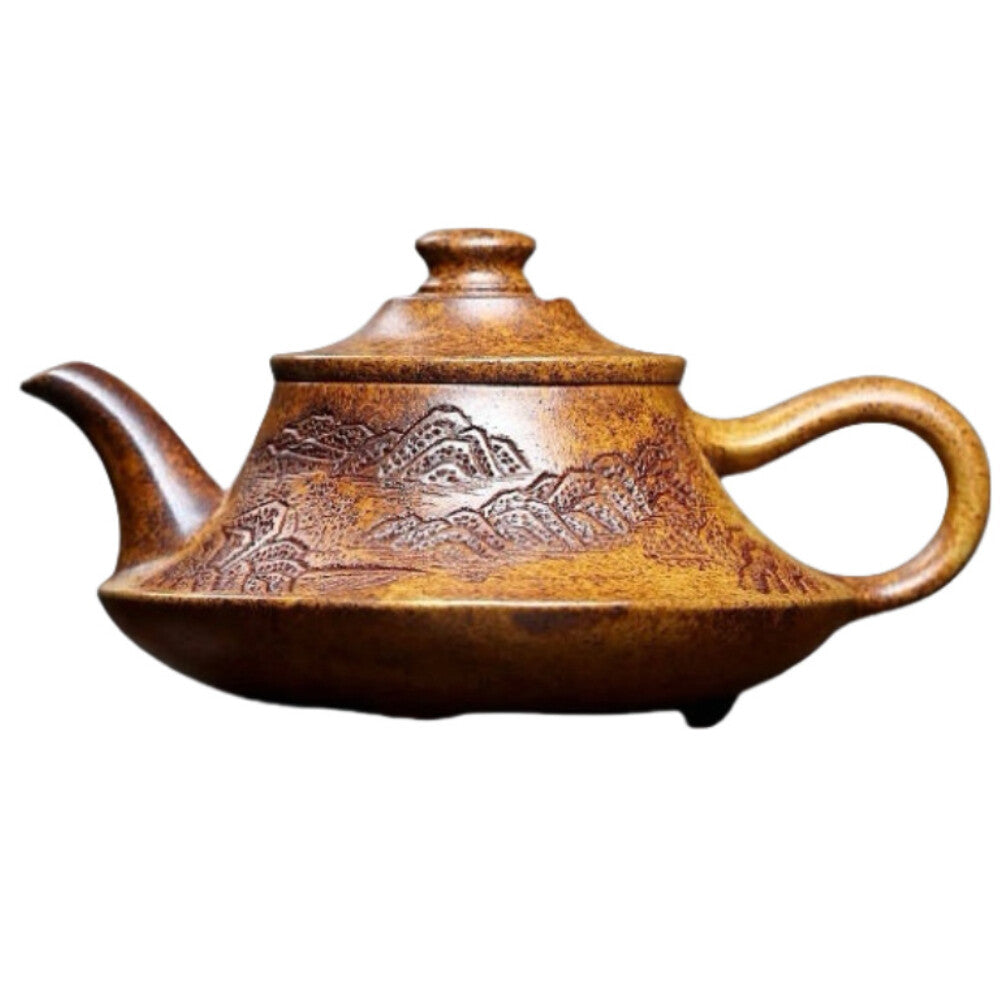 Yixing Zisha Teapot 230cc Teapot Household Kung Fu Tea Set For Puer Tea Keel Pot