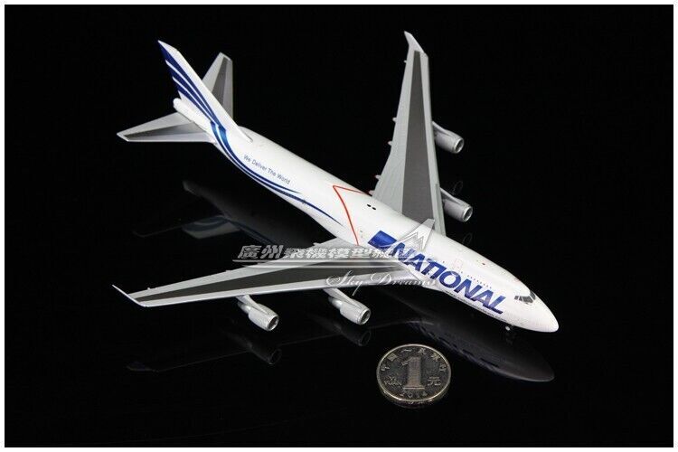1:400 JC Wings NATIONAL BOEING 747-400 Passenger Airplane Diecast Aircraft Model