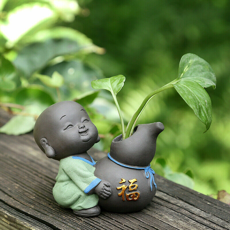 Small Vase Decoration Yixing Zisha Little Monk Tea Pet China Tea Play Creative