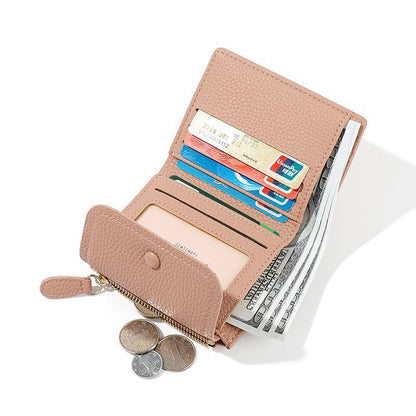 Small Synthetic Leather Wallet Mini Coin Purse Yellow Money Bags 11.5*9.3*2.7 CM