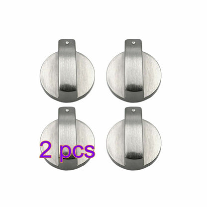 4Pcs/Lot Universal Metal Silver Gas Stove Cooker Knob 6mm Surface Cookware Parts