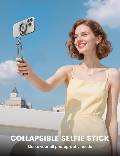 for Magsafe Tripod Stand - [Ultra-Compact] Aluminium Magnetic Phone Tripod for I