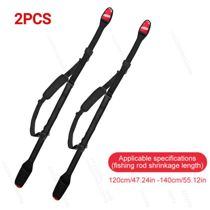 Fishing Rod Storage Bag Adjustable Fishing Rod Shoulder Belt Portable Fishing