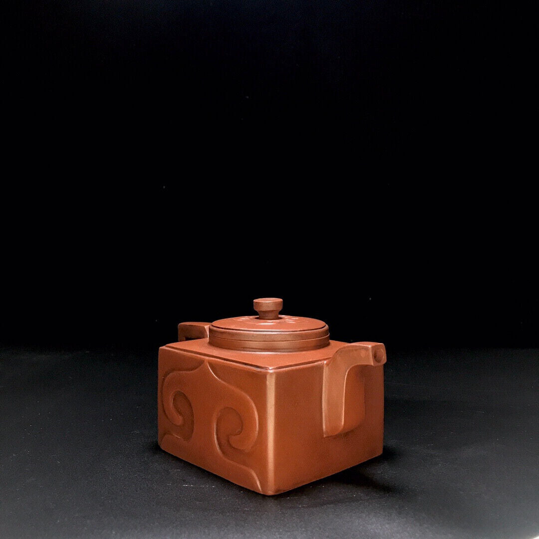 Chinese Yixing Zisha Clay Handmade Exquisite Teapot （四方如意壶 底款：曼唏陶艺）