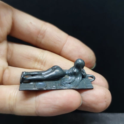 Black Brass Seductive Ass Girl Statue Art Beauty Model Figurine Artwork Pendant