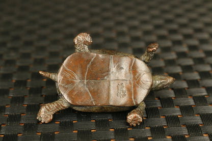 Chinese bronze hand casting tortoise Turtle figure statue Tea pet