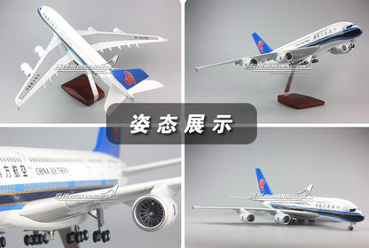 1:160 46CM CHINA SOUTHERN AIRBUS A380 Passenger Plane Landing Gear Resin Model
