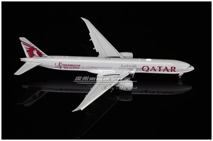 1:400 JC Wings QATAR BOEING 777-300ER Passenger Airplane Flap Down Diecast Model