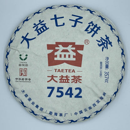 Pu-Erh, Dayi, 7542 (Yiyouhui Edition), 2018y,357g, raw tea.