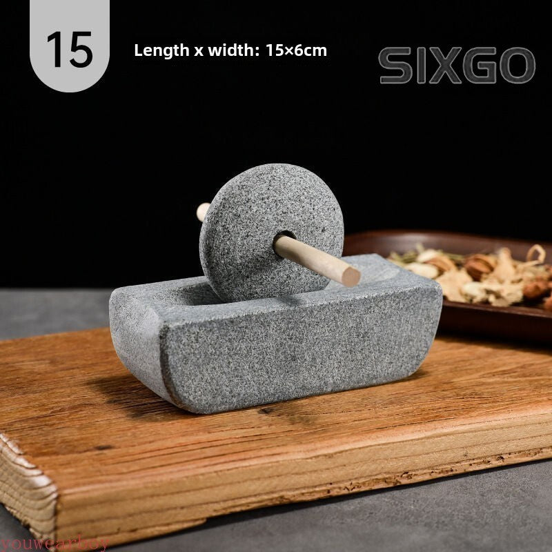 Chinese Style Mill Grinder Set Tea Tray Chinese Medicine Grinding Machine Decor